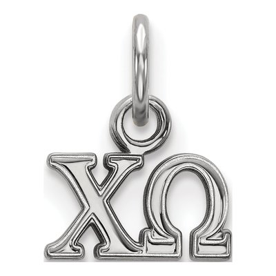 Chi Omega Sterling Silver Extra Small Sorority Pendant