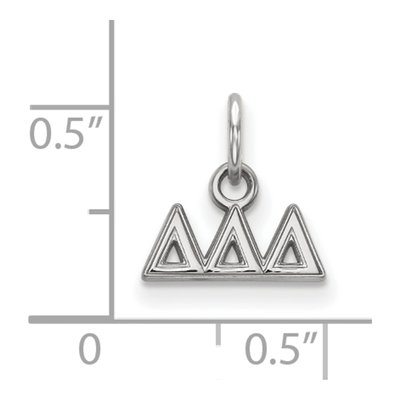 Delta Delta Delta Sterling Silver Extra Small Sorority Pendant – view 2