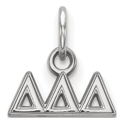 Delta Delta Delta Sterling Silver Extra Small Sorority Pendant