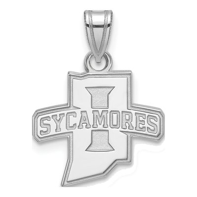 Indiana State University Sterling Silver Small Sycamores Pendant