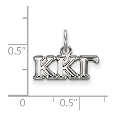 Kappa Kappa Gamma Sterling Silver Extra Small XS Pendant – view 2