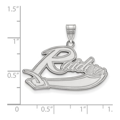 Mt Union College Sterling Silver Large Raiders Pendant – view 2