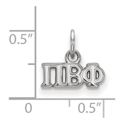 Pi Beta Phi Sterling Silver Extra Small Greek Letters Pendant – view 2