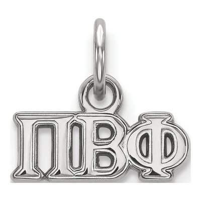 Pi Beta Phi Sterling Silver Extra Small Greek Letters Pendant