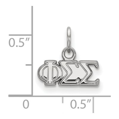 Phi Sigma Sigma Sterling Silver Extra Small Pendant – view 2