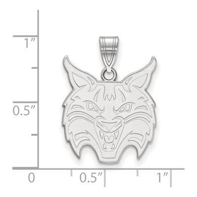 Quinnipiac University Sterling Silver Large Bobcat Pendant – view 2