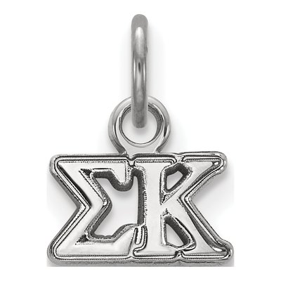 Sigma Kappa Sterling Silver Extra Small Sorority Pendant