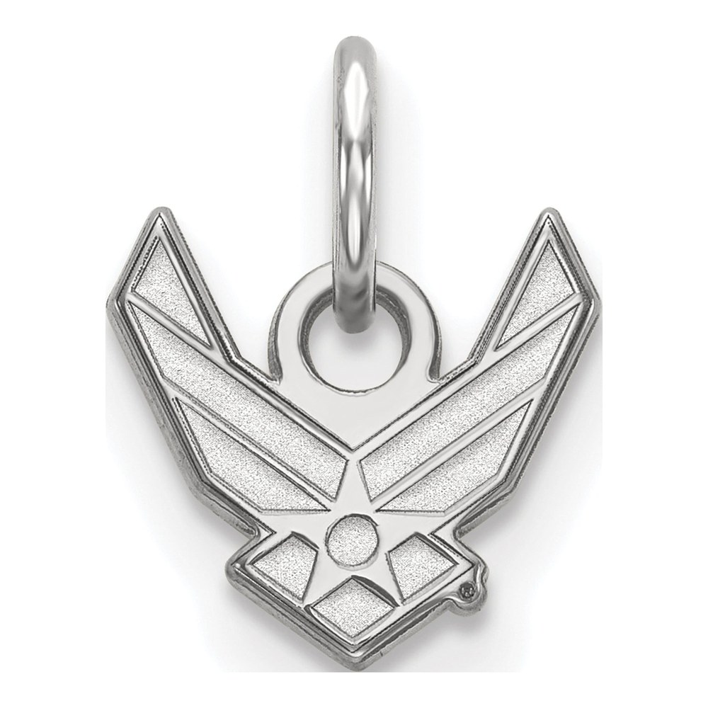 Sterling Silver Rhodium-Plated Logoart U.s. Air Force Extra Small Pendant