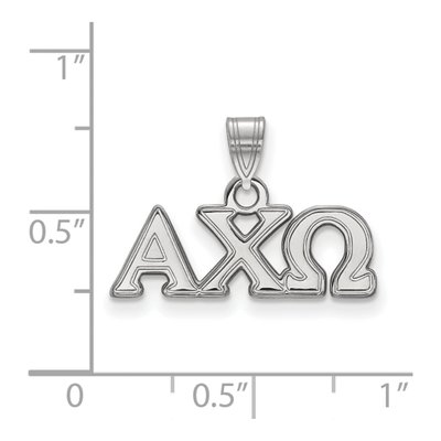 Alpha Chi Omega Sterling Silver Small Greek Pendant – view 2