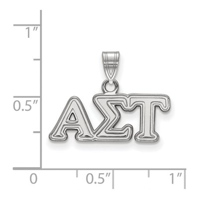 Alpha Sigma Tau Sterling Silver Small Sorority Pendant – view 2