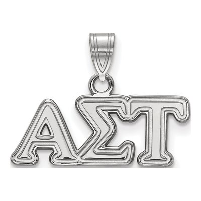 Alpha Sigma Tau Sterling Silver Small Sorority Pendant