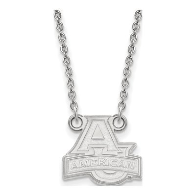 American University Sterling Silver Small Pendant Necklace