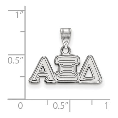 Alpha Xi Delta Sterling Silver Small Greek Letters Pendant – view 2