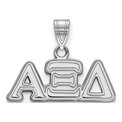 Alpha Xi Delta Sterling Silver Small Greek Letters Pendant