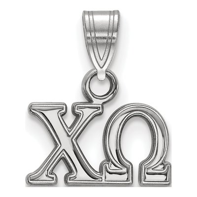 Chi Omega Sterling Silver Small Sorority Pendant