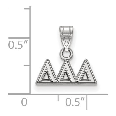 Delta Delta Delta Sterling Silver Small Tri Sorority Pendant – view 2