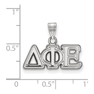 Delta Phi Epsilon Sterling Silver Small Sorority Pendant – view 2
