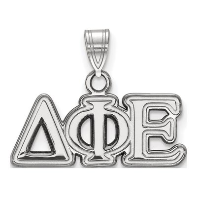 Delta Phi Epsilon Sterling Silver Small Sorority Pendant