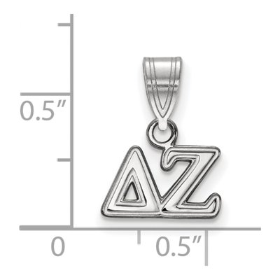 Delta Zeta Sterling Silver Small Pendant – view 2