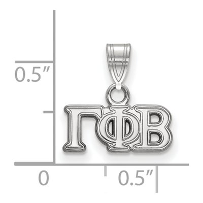 Gamma Phi Beta Sterling Silver Small Pendant – view 2