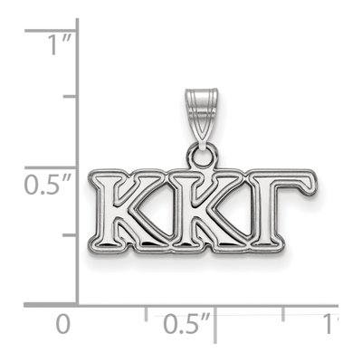Kappa Kappa Gamma Sterling Silver Small Greek Pendant – view 2