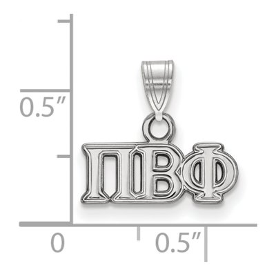 Pi Beta Phi Sterling Silver Small Sorority Pendant – view 2