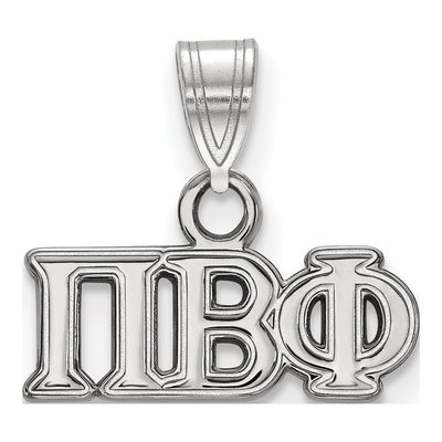 Pi Beta Phi Sterling Silver Small Sorority Pendant