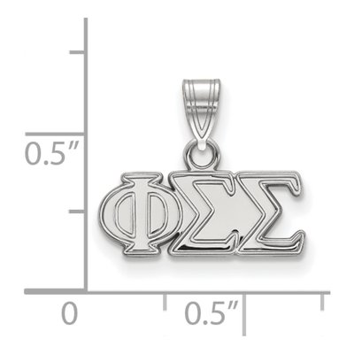 Phi Sigma Sigma Sterling Silver Small Greek Pendant – view 2