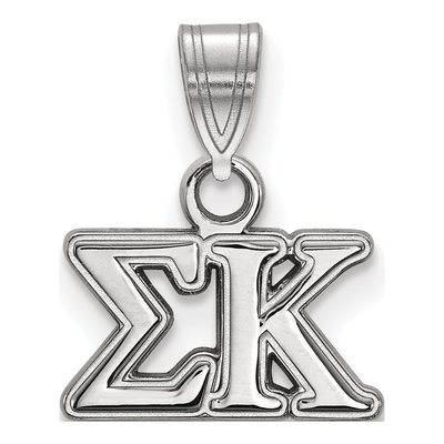 Sigma Kappa Sterling Silver Small Sorority Pendant