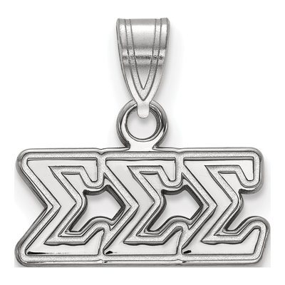 Sigma Sigma Sigma Sterling Silver Tri Small Pendant