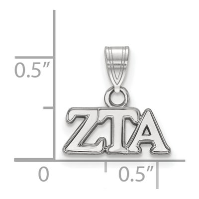 Zeta Tau Alpha Sterling Silver Small Pendant – view 2