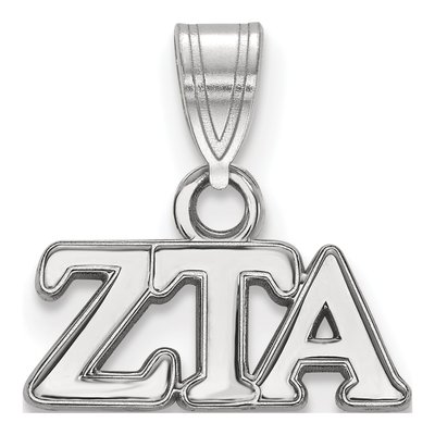 Zeta Tau Alpha Sterling Silver Small Pendant