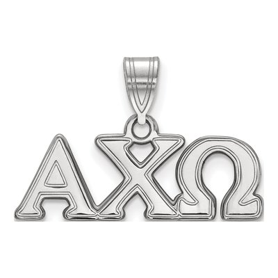 Alpha Chi Omega Sterling Silver Medium Greek Letters Pendant