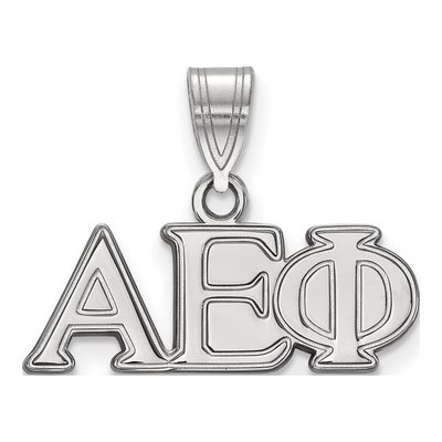 Alpha Epsilon Phi Sterling Silver Sorority Greek Letters Medium Pendant