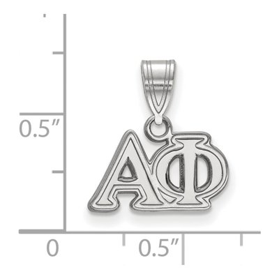 Alpha Phi Sterling Silver Medium Greek Letters Pendant – view 2