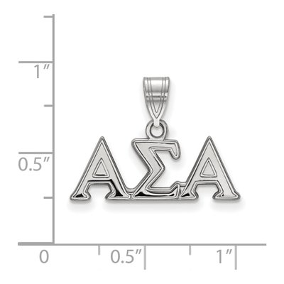 Alpha Sigma Alpha Sterling Silver Medium Greek Letter Pendant – view 2