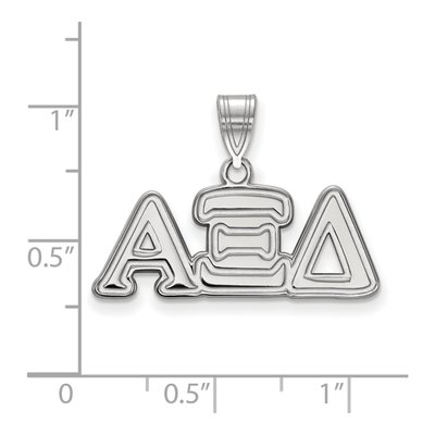 Alpha Xi Delta Sterling Silver Medium Greek Letters Pendant – view 2