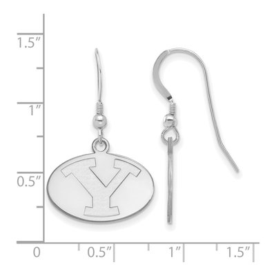 Brigham Young University Sterling Silver BYU Cougars Letter Y Earrings – view 2