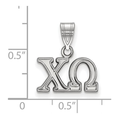 Chi Omega Sterling Silver Medium Sorority Pendant – view 2