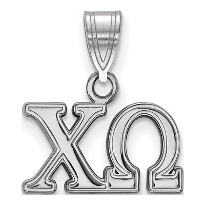 Chi Omega Sterling Silver Medium Sorority Pendant