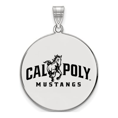 Cal Poly Mustangs Extra Large Enamel Disc Pendant