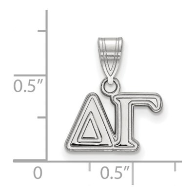 Delta Gamma Sterling Silver Medium Greek Letters Pendant – view 2