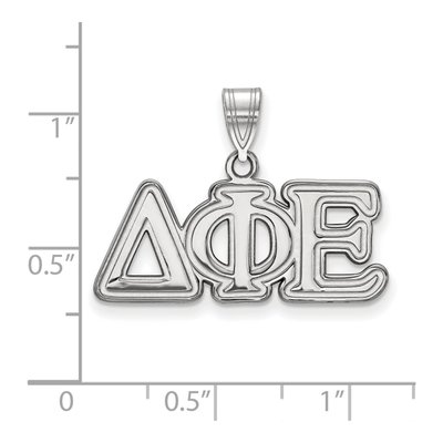 Delta Phi Epsilon Sterling Silver Medium Greek Pendant – view 2