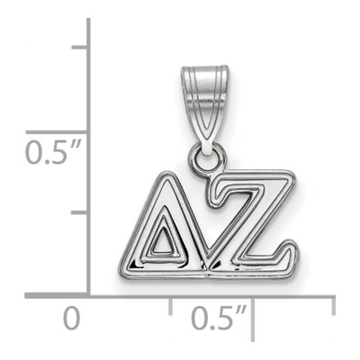 Delta Zeta Sterling Silver Medium Greek Letters Pendant – view 2