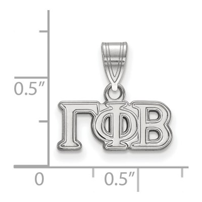 Gamma Phi Beta Sterling Silver Medium Greek Letters Pendant – view 2