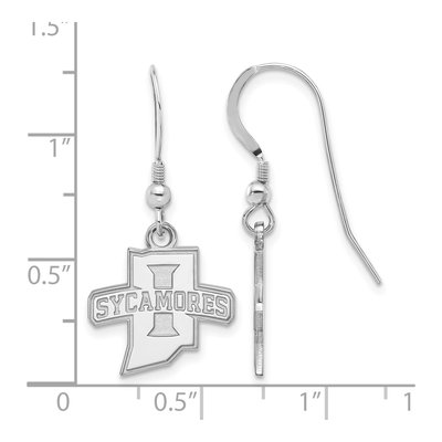 Indiana State University Sterling Silver Sycamores Earrings – view 2