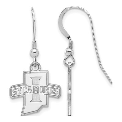 Indiana State University Sterling Silver Sycamores Earrings