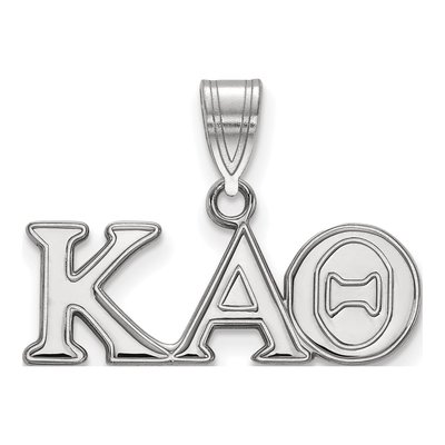 Kappa Alpha Theta Sterling Silver Medium Greek Letters Pendant