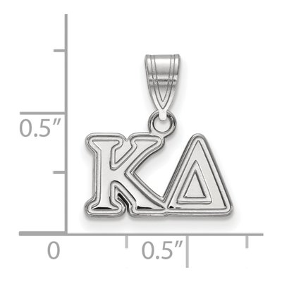 Kappa Delta Sterling Silver Medium Greek Letters Pendant – view 2