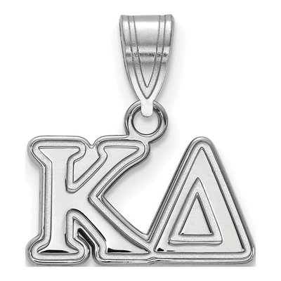 Kappa Delta Sterling Silver Medium Greek Letters Pendant
